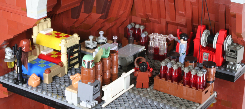 Illustration for article titled Una espectacular maqueta de Lego explica cómo sobrevivió Boba Fett